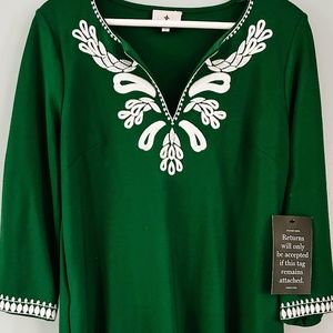 Tuckernuck Dress  I  Miguelina Embroidered D Long Sleeve NWT